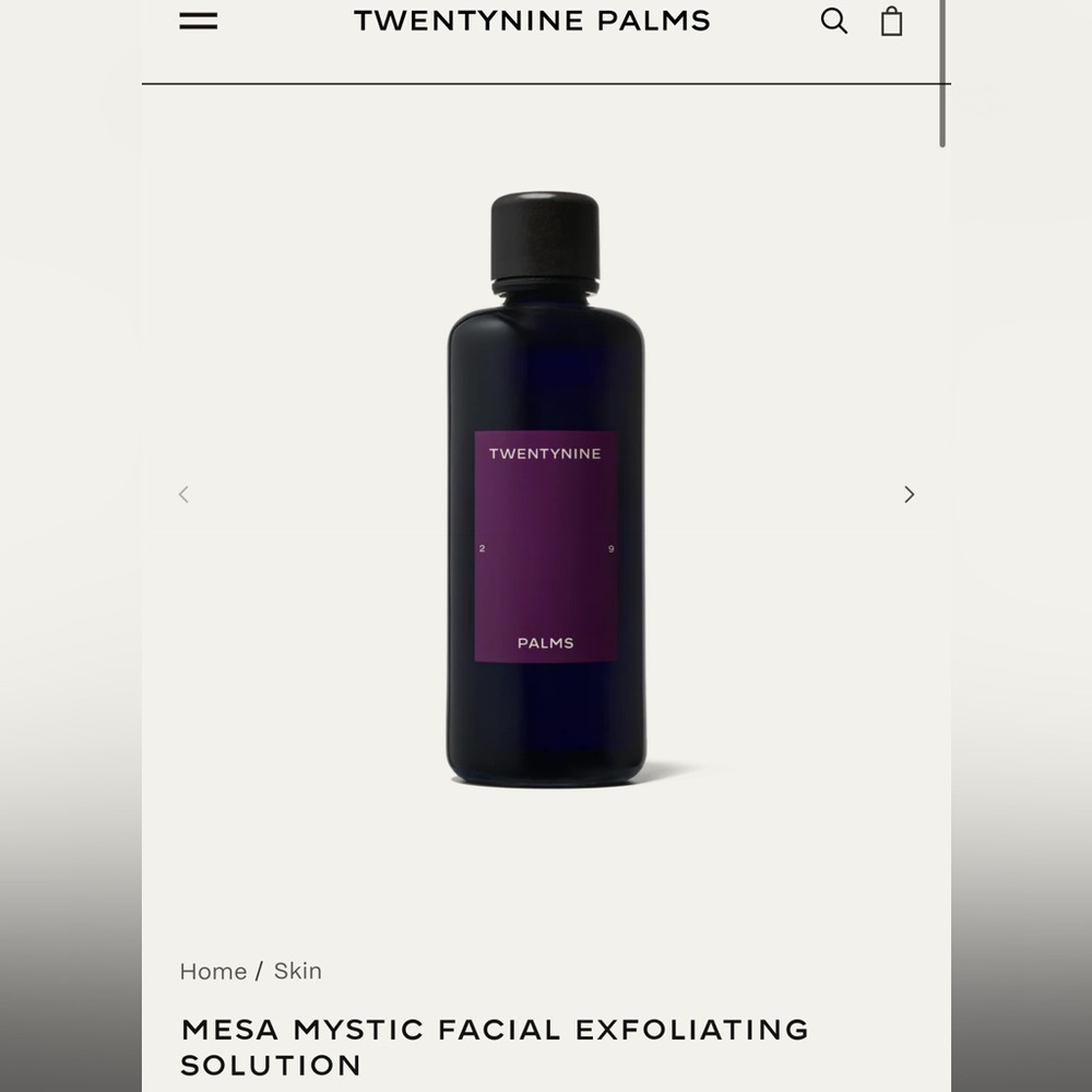 Twentynine Palms Mesa Mystic Facial Exfoliating Solution 100mL